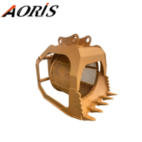 Godet de criblage rotatif hydraulique robuste AORIS ARS08 pour excavatrices de 17 à 23 tonnes