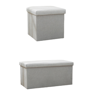 Wholesale Modern Square Foot Stool Foldable Living Room <strong>Storage</strong> Ottoman <strong>Pouf</strong> <strong>with</strong> Cube Bin Customizable Design - Product Image 4
