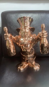 卸売カスタムダック彫刻電気メッキファイバーグラスダック彫刻 - Product Image 6