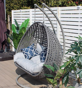 Mobili da esterno in metallo giardino nido d'uccello sedia doppia <span class=keywords><strong>altalena</strong></span> giardino terrazza - Product Image 4