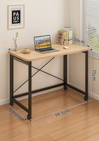 Table d'étude extensible convertible de bureau d'ordinateur pliable portatif pour le bureau à domicile en bois avec la table pliante
