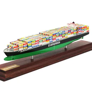 1:1000 35cm plastica ABS contenitore sempreverde nave modello di nave Base in legno regalo aziendale collezione di decorazioni per la casa personalizzata