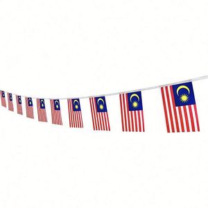 Venta al por Mayor de Guirnaldas de Banderines de Malasia, Banderas de Malasia para Desfiles y Decoraciones - Product Image 2