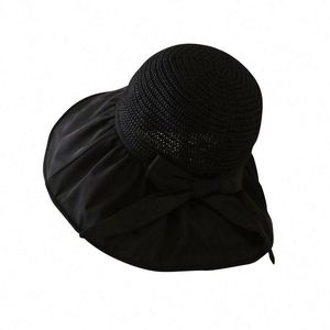 Summer Custom Anti-UV Wide Brim Fashion <b>Sunscreen</b> Beach Sun Hats for Ladies - Product Image 4