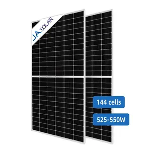 JA 545W Panel PV monokristalin wajah 550W 555W Panel daya surya tipe N untuk rumah 545W efisiensi Panel