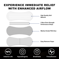 Kit de démarrage de bandes nasales anti-transpiration respirantes à 2 bandes avec impression