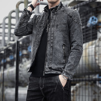 Veste en Jean Slim Vintage Homme Hiver Velours Chaud Écologique Respirant Décontracté pour Homme