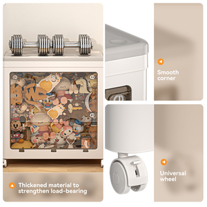 Tủ đựng đồ gấp gọn hiện đại Xinhang, thùng nhựa xếp chồng được, hộp đựng đồ chơi gấp gọn có bánh xe - Product Image 6