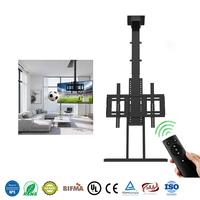 Support TV motorisé silencieux, support de plafond électrique pour téléviseur, réglage de la hauteur fluide, capacité de charge de 500N, acier laminé à froid