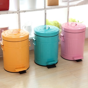 Kitchen Bathroom 5L Garbage Trash Can Home Decor Recycling Trash Bin with Pedal Waste Container