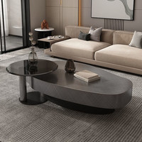 Table basse minimaliste italienne en acier inoxydable, style moderne, disponible en différentes tailles et formes, idéale pour salon, petite taille.