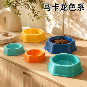 Daoge – bol hexagonal pour animaux de compagnie, matériau PP, lavable au lave-vaisselle, couleur bonbon, pour chats et chiens, bol d'eau pour l'alimentation - Product Image 1