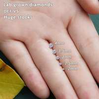 Starsgem HPHT CVD Lab Made Diamond küçük boy 0.8-4mm Lab Grown Diamond DEF VS VVS Melee gevşek Lab Grown Diamond