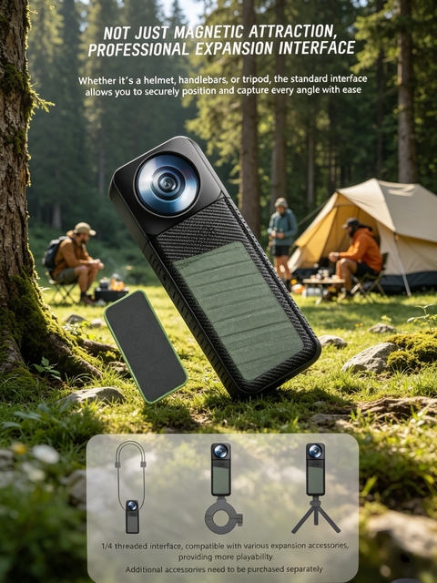 GC2083 Sensor 2K Action Camera, 270° Rotatable Lens, 1.97" Screen, Portable Body Camera for Outdoor Sports & Daily Recording