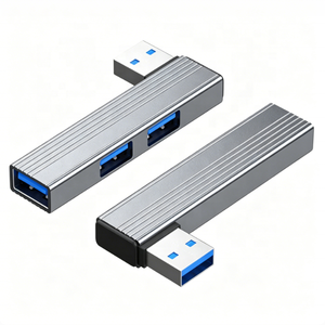 90 度弯头 <span class=keywords><strong>USB</strong></span> 3.0 集线器 4 端口直角 5Gbps 高速铝制 L 形底座，适用于笔记本电脑、台式电脑 <span class=keywords><strong>USB</strong></span> 3.0 集线器 - Product Image 5