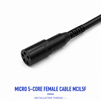 Connecteur sous-marin HYSF SUBSEA MCBH5M Micro 5 broches mâle traversant, étanche, 7/16-20UNF, pour prise électrique ROV AUV PCB