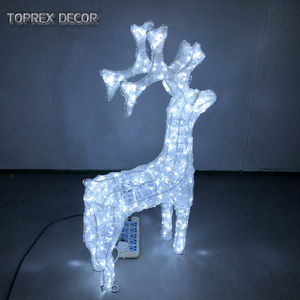 卸売り3D鹿ライトパーソナライズされたクリスマスウィンドウディスプレイ飾りアクリル金属製屋外用 - Product Image 3