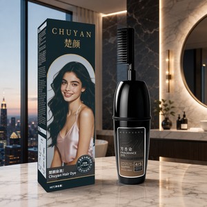 Peine Aromático para Teñir el Cabello CHUYAN, Fórmula Amigable con el Cuero Cabelludo, Diseño Fácil de Peinar para Refrescar el Cabello Diariamente, Logotipo Personalizado OEM, Seguridad MSDS - Product Image 1