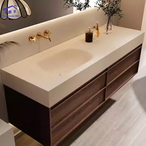 Brown Chinese-style bathroom vanity smart mirror cabinet warm-toned washbasin wall-mounted cabinet - Product Image 5