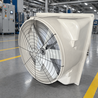 Ventilateur d'extraction électrique en fibre de verre robuste avec moteur entièrement en cuivre pour fermes porcines, solutions de ventilation pour grandes exploitations bovines OEM/ODM