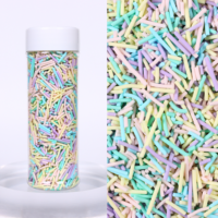 Aiguilles de sucre comestibles mates de haute qualité, mélange de couleurs, sucre solide, bouteille de 100g pour garniture de crème glacée et décoration de pâtisserie