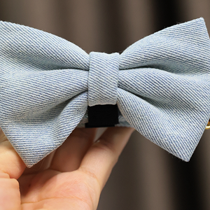 Harness Anjing Denim Warna Biru Kustom Mewah dengan Sublimasi, Termasuk Kalung, Tali, dan Tempat Kantong Kotoran untuk Jalan-jalan di Luar Ruangan - Product Image 3