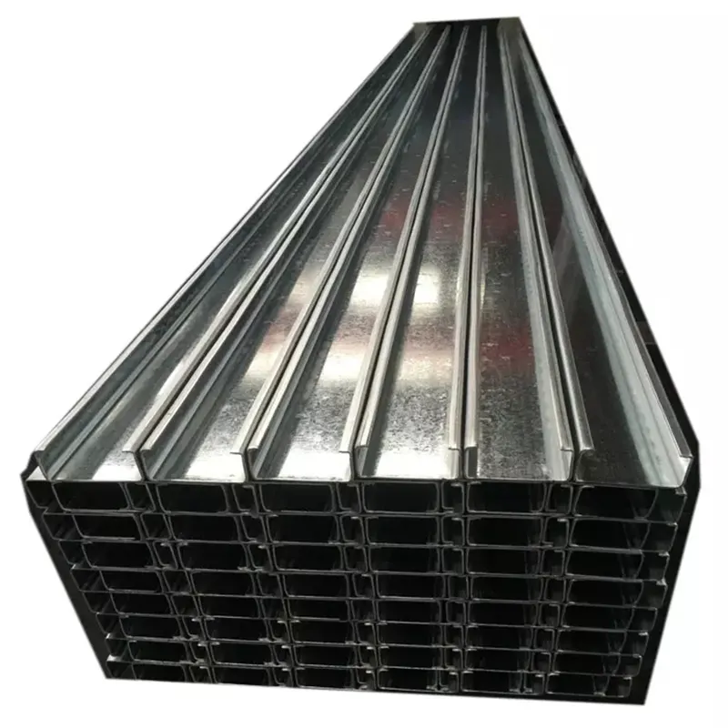 High Quality Electrical galvanized steel 100*48*5.3 C purlins Profile steel channel For construction