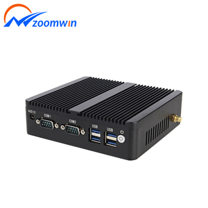 Mini PC industriel sans ventilateur <span class=keywords><strong>Intel</strong></span> avec carte graphique intégrée, DDR, double LAN, double COM, HD, DP, compatible avec D-IN, montable sur rail - Product Image 1