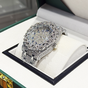 Orologio <span class=keywords><strong>da</strong></span> Polso Hop Brand con Diamanti Ghiacciati, Gioiello in Argento, Moda Maschile, Nuovo Orologio al Quarzo con Quadrante a Conchiglia per <span class=keywords><strong>Uomo</strong></span> - Product Image 2