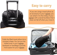 JYM Oreiller de voyage multifonctionnel en forme de U avec stockage de vêtements Oreiller de voyage en avion