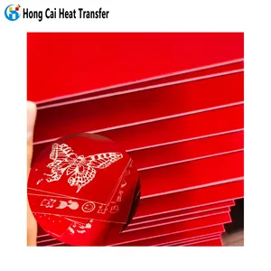 Hongcaiラインストーン熱伝達パターンレーザー切断材料カスタマイズ1.3-3mm形状サイズPVCプラスチックシート