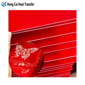 Hongcai strass calor transferência padrão laser corte material personalizado 1.3-3mm forma tamanho PVC plástico folha