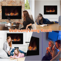 Cheminée électrique murale intelligente moderne JJPRO Greenfly 2026 avec flamme LED décorative pour la maison