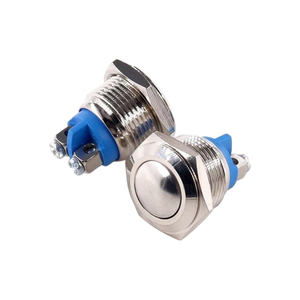 YUHE YH-JSR16 16MM Stainless Steel Flat Head Button Industrial Control Silver Color IP65 Rated 220V - Product Image 3