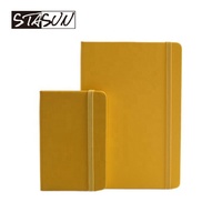 Carnet en cuir PU coloré STASUN A5 A6 avec logo personnalisé, couverture rigide et bande élastique pour l'école, le bureau et les fournitures scolaires