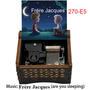 Popular Frere Jacques Wind up Music Box Canción francesa para niños 18 Note Silver Movement Regalo especial para amigo <span class=keywords><strong>Cumpleaños</strong></span> familiar - Product Image 4