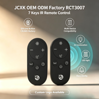 Télécommande IR multifonction RCT3007 avec 7 touches en silicone, piles CR2025, télécommande domestique pour éclairage LED, fourniture d'usine
