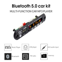 Carte décodeur Bluetooth 5.0 pour lecteur MP3, radio FM, module USB TF AUX 3,5 mm, récepteur Bluetooth, kit voiture, audio V20