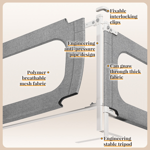 Box per Bambini Moderno Oxford con Recinzione di Sicurezza, Colore e Logo Personalizzabili, Lunghezza Regolabile (120-220cm) per Barriera Laterale del <span class=keywords><strong>Letto</strong></span> - Product Image 4