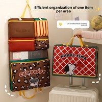 Sac de rangement suspendu pour vêtements 7-en-1 à thème dessin animé mignon avec compartiments indépendants et conception de suspension réglable