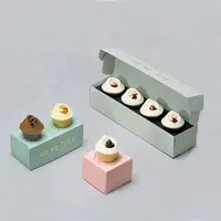 Toptan özel 4 6 12 24 delikli Muffin tatlı pasta ekmek kupası kek ambalajı kutuları Cupcake kutusu