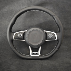 พวงมาลัยคาร์บอนไฟเบอร์พร้อมแป้นเปลี่ยนเกียร์สำหรับรถยนต์ vw Golf gti 7 7.5 Mk7 7,5 <span class=keywords><strong>7r</strong></span> R Mk7r <span class=keywords><strong>audi</strong></span> A3 8v JETTA Tiguan อุปกรณ์ตกแต่ง - Product Image 2