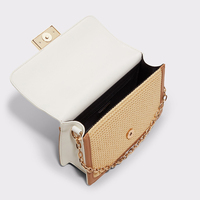Dernier style de sac à main croisé pour femmes, sacoche à bandoulière carrée portable en polyester PU, sacoche tendance