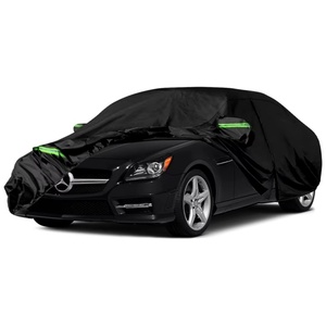 Housses de voiture imperméables pour Mercedes-Benz SLK/<span class=keywords><strong>SLC</strong></span> 1996-2022 avec porte à fermeture éclair et bandes coupe-vent pour la protection contre la neige, la pluie, la poussière et la grêle - Product Image 1