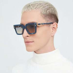 Lunettes de soleil vintage 2025 personnalisées avec logo, anti-éblouissement, protection UV400, grande monture carrée pour hommes - Product Image 3