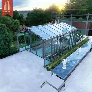 Aluminio Modular piscina techo terraza todavía casa de cristal RV recinto lona Flexible adaptable al aire libre interior patio Sunroom - Product Image 3