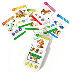 เครื่องเรียนรู้การอ่านคำศัพท์แบบขายส่ง Samtoycn ของเล่นเสริมพัฒนาการทางประสาทสัมผัสสำหรับเด็กออทิสติก บัตรคำศัพท์พูดได้ภาษาสเปน พร้อมการ์ด 55 ใบ - Product Image 1