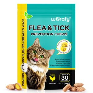 Worafy - Masticables <span class=keywords><strong>para</strong></span> la Prevención de Pulgas y <span class=keywords><strong>Garrapatas</strong></span>, Naturales, <span class=keywords><strong>para</strong></span> la Salud de la Piel y el Pelaje - Product Image 1