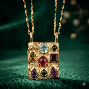 Collier en argent sterling 925 avec tourmaline, collier en or 18 carats, bijoux fins de luxe, colliers pour femmes et filles, cadeau - Product Image 2