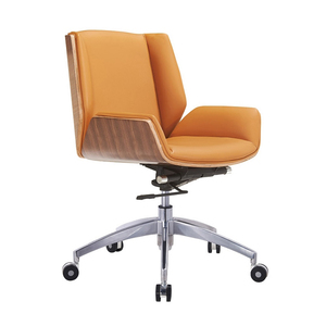 Sedia da ufficio moderna e confortevole sedia da ufficio <span class=keywords><strong>in</strong></span> legno curvato con schienale alto <span class=keywords><strong>in</strong></span> <span class=keywords><strong>pelle</strong></span> PU sedia da scrittura per Hotel all'ingrosso - Product Image 5